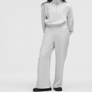 Scuba Mid-Rise Wide-Leg Pant Waffle